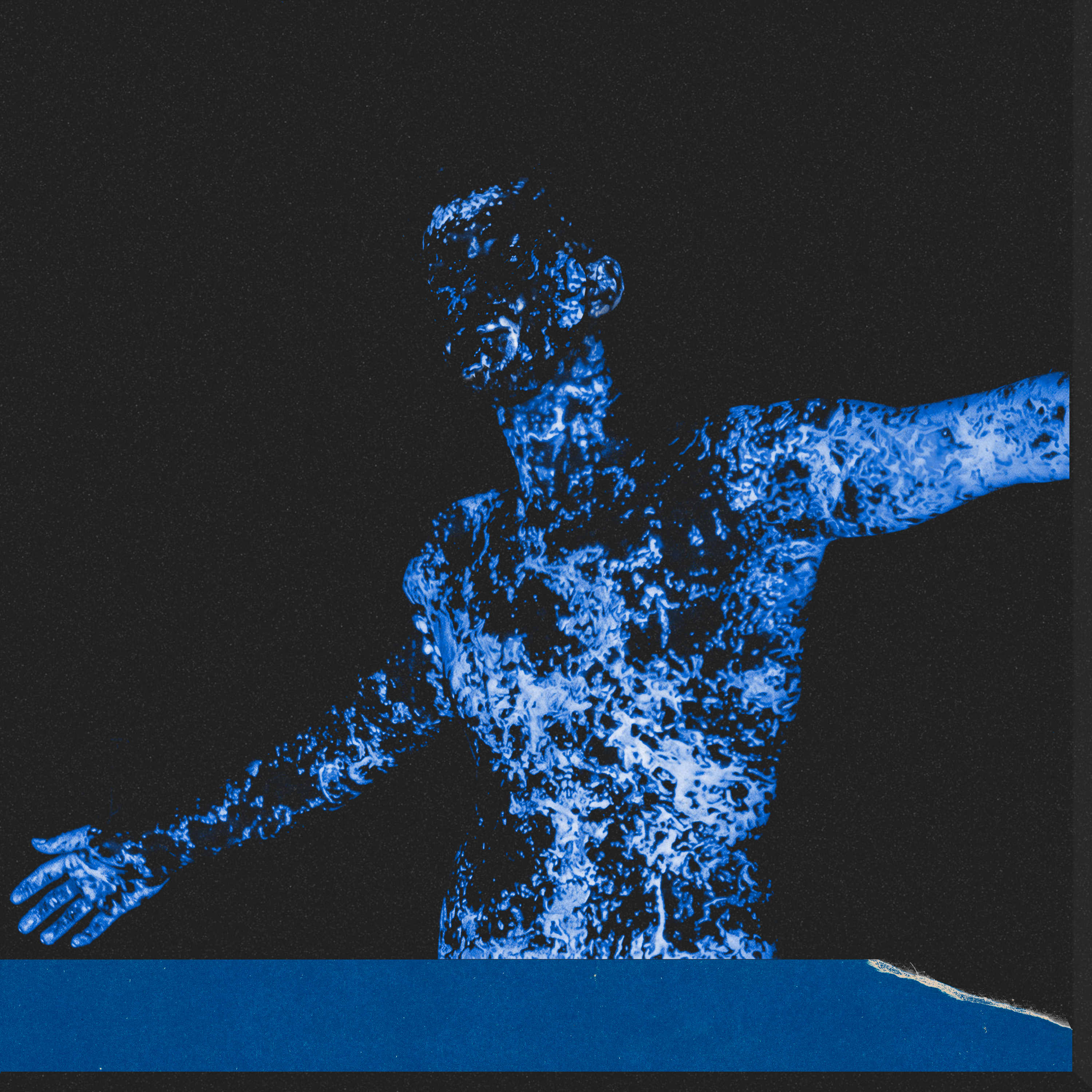 Portada de Dime: silueta azul sobre fondo oscuro